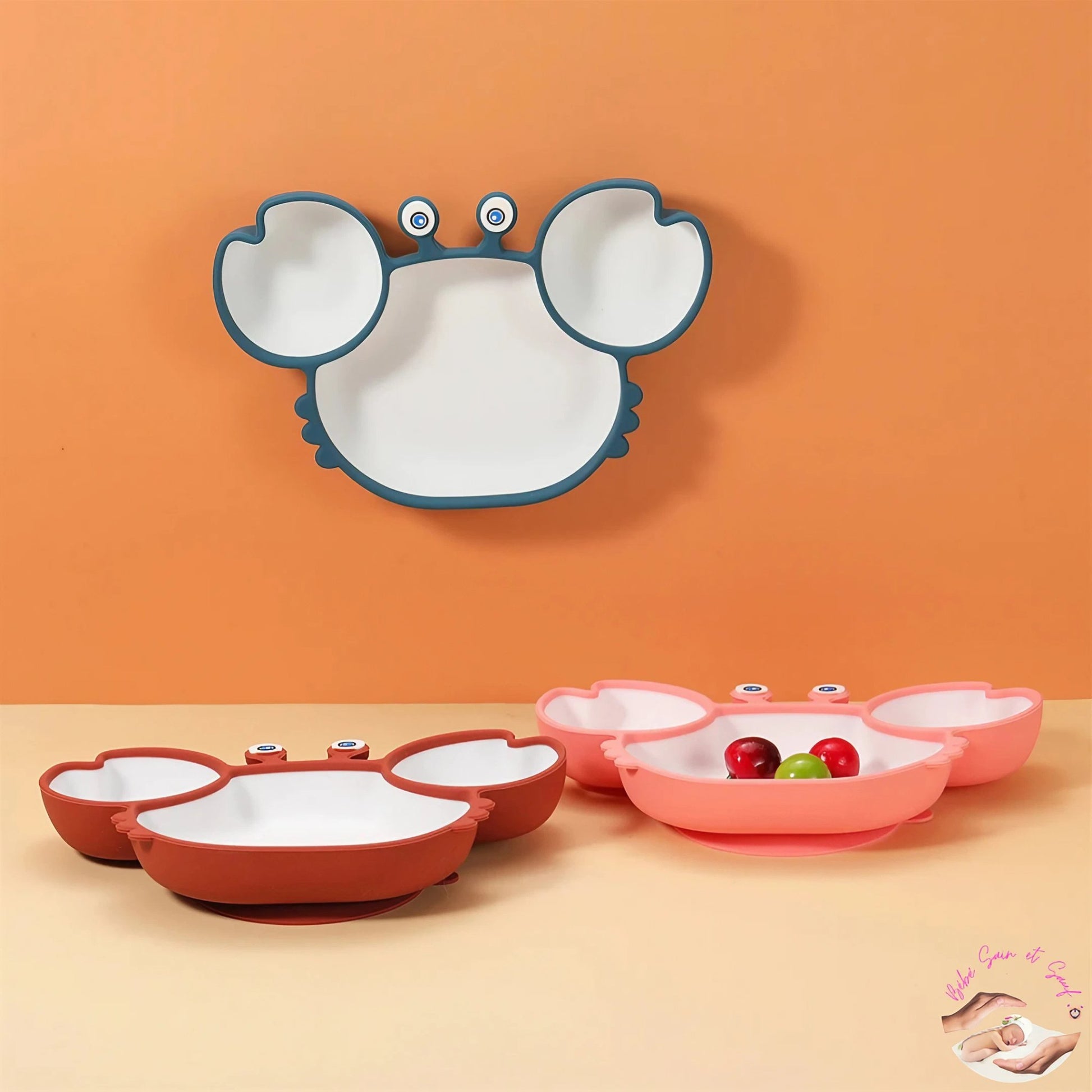 Assiette bébé ventouse | CRAB - PLATE™ - bébésainetsauf