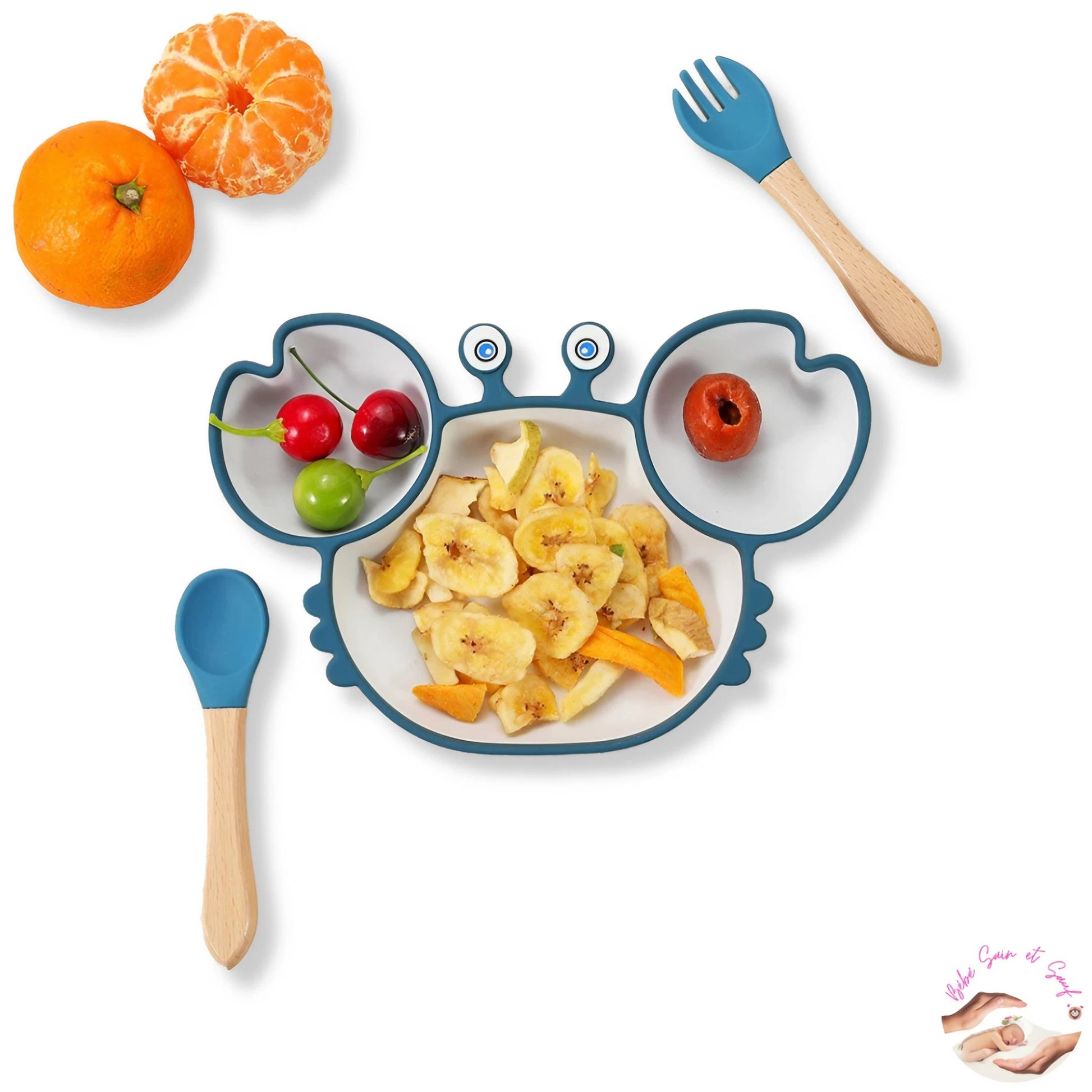 Assiette bébé ventouse | CRAB - PLATE™ - bébésainetsauf