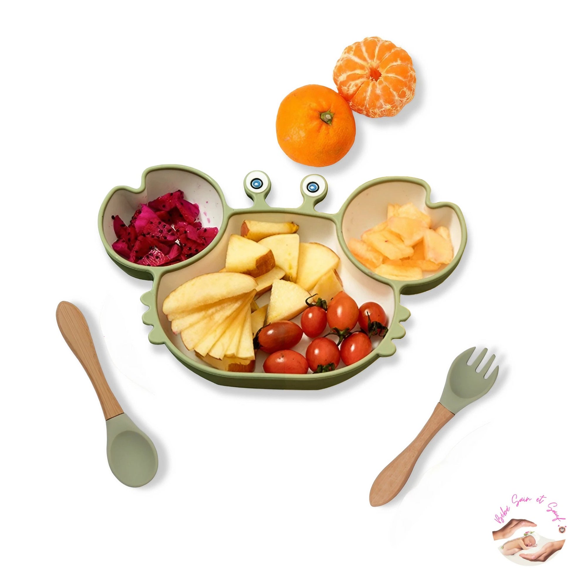 Assiette bébé ventouse | CRAB - PLATE™ - bébésainetsauf