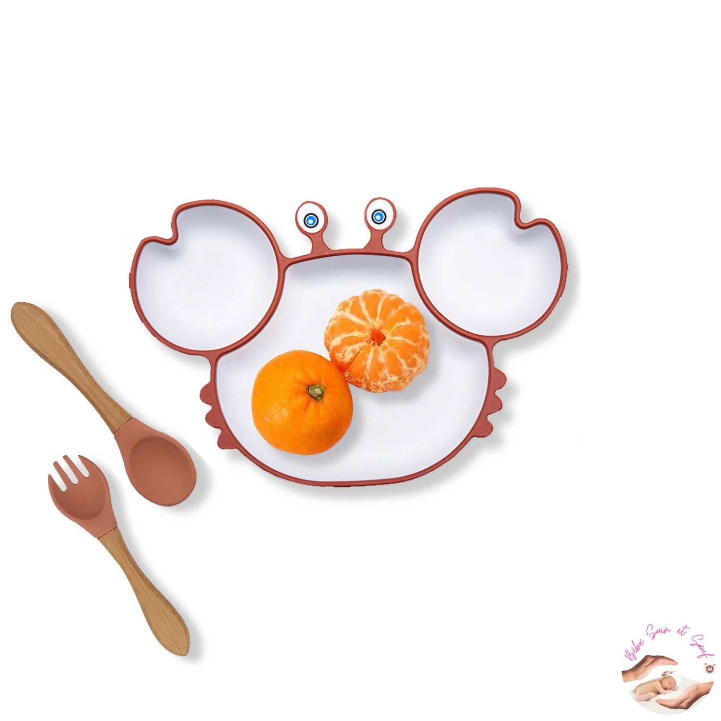 Assiette bébé ventouse | CRAB - PLATE™ - bébésainetsauf