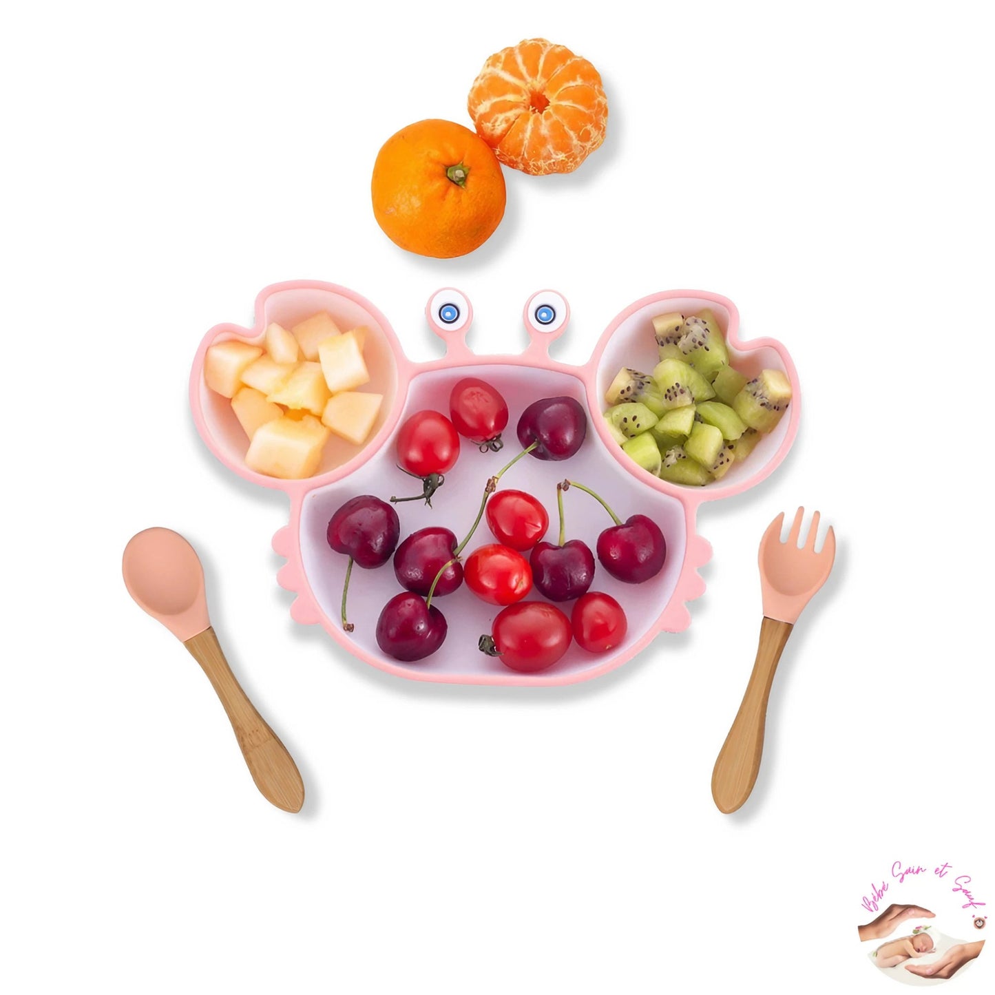 Assiette bébé ventouse | CRAB - PLATE™ - bébésainetsauf